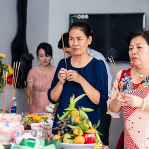 Chụp hình phóng sự lễ cúng thôi nôi bé Bí