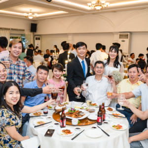 Chụp truyền thống hiện đại Tiệc báo hỷ Ngô Bình & Thanh Hương | nhà hàng Hoàng Long
