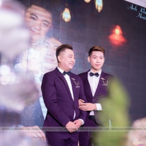 buổi tiệc báo hỷ hạnh phúc cặp đôi LGBT tại Queen Plaza Tân Bình