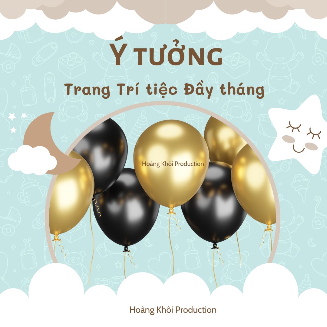 ý tưởng trang trí tiệc đầy tháng